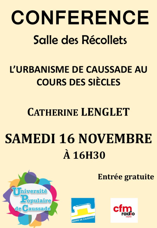 CONFERENCE DU SAMEDI 16 NOVEMBRE 2024, 16h30